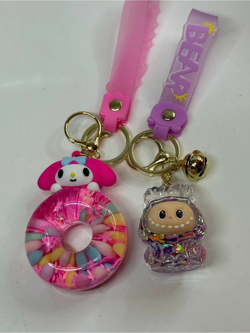 Sanrio Pink & Purple Character Keychain Duo